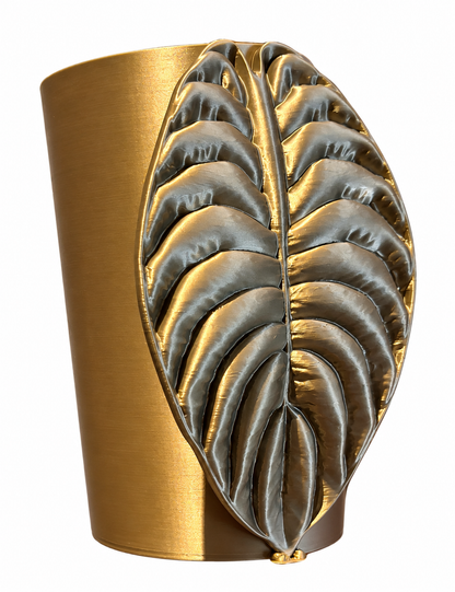 3D printet potte med blad