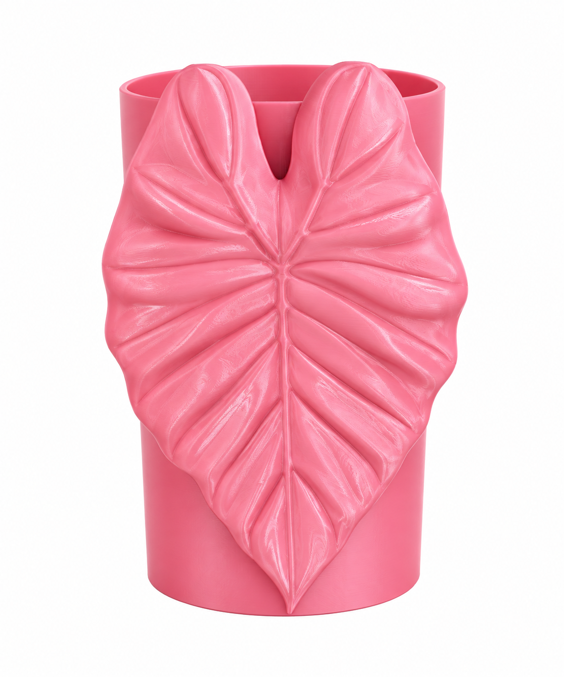 3D printet potte med blad